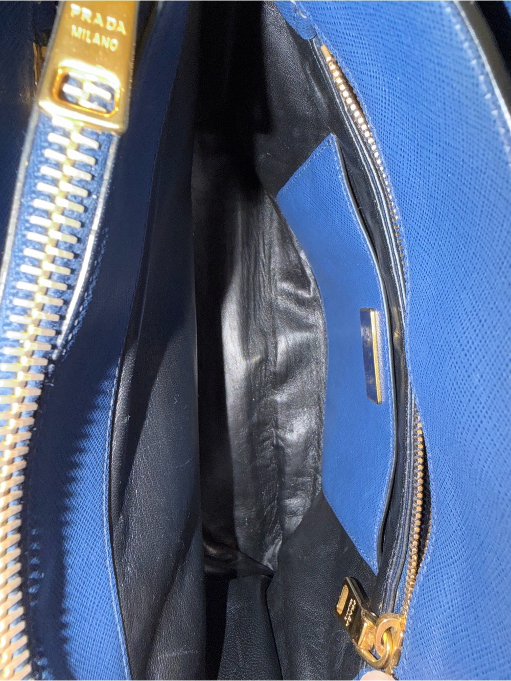 PRADA Saffiano Leather Triple compartment Bag-blue - Picture 9 of 16